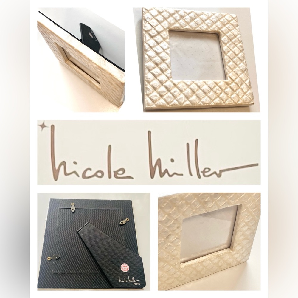 Mother of Pearl Ivory Frame 
Nicole Miller Home